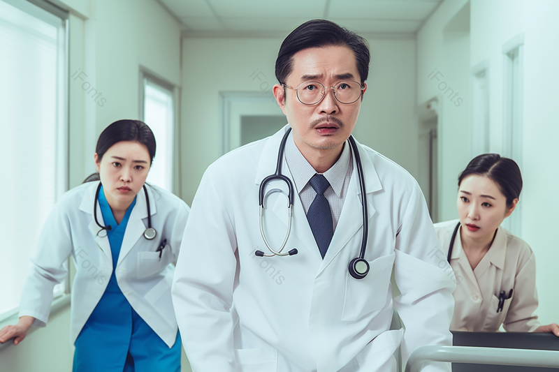 走廊医院医疗医生救护急救中的医护人员手推病床,高清,摄影图,摄影图片,图片大全,摄影图免费下载